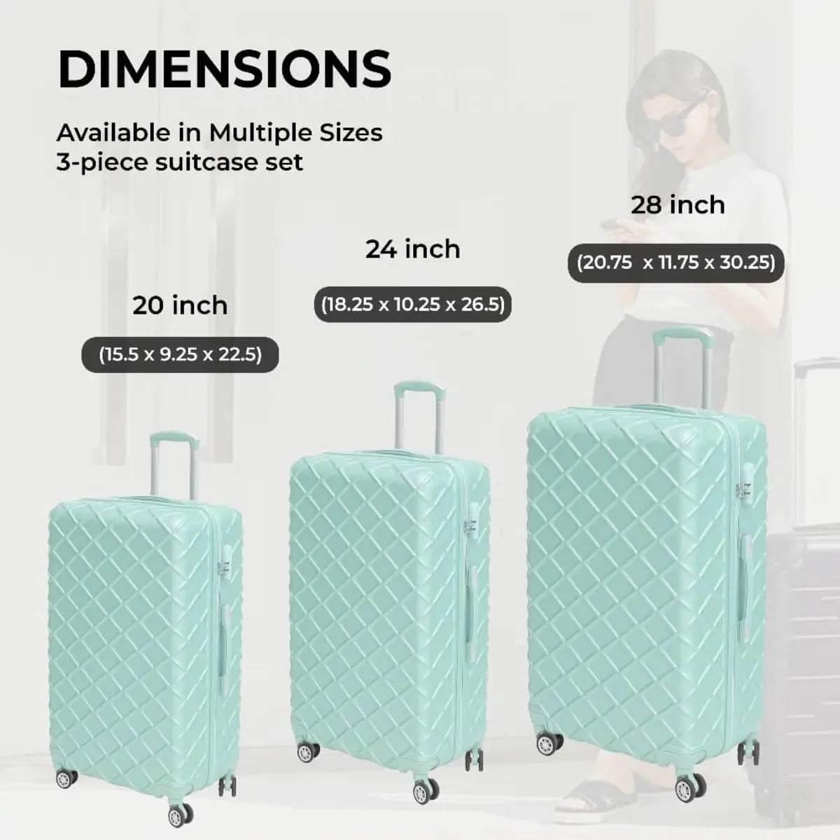Hard-Shell Luggage Set of 3