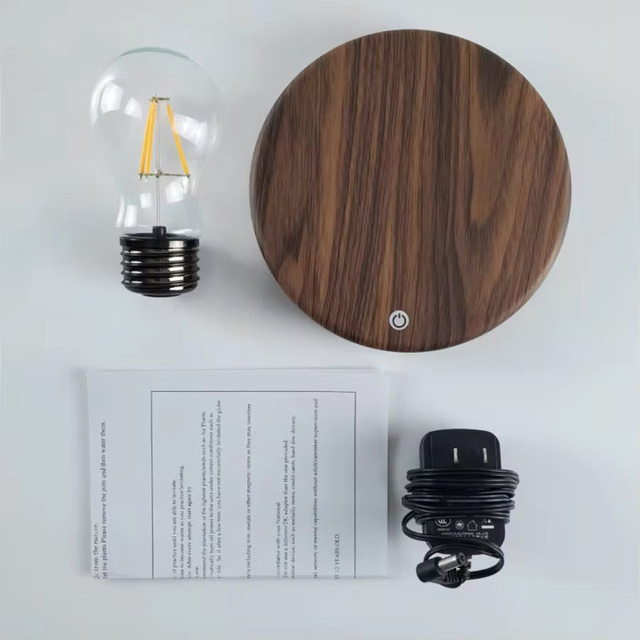 The walnut base with its adapter and printed guide