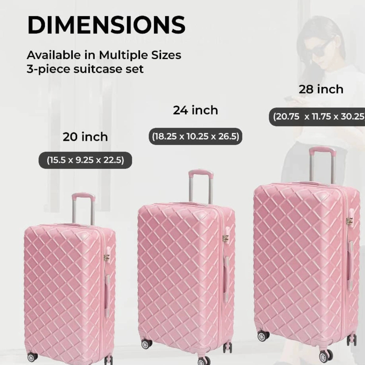 Hard-Shell Luggage Set of 3