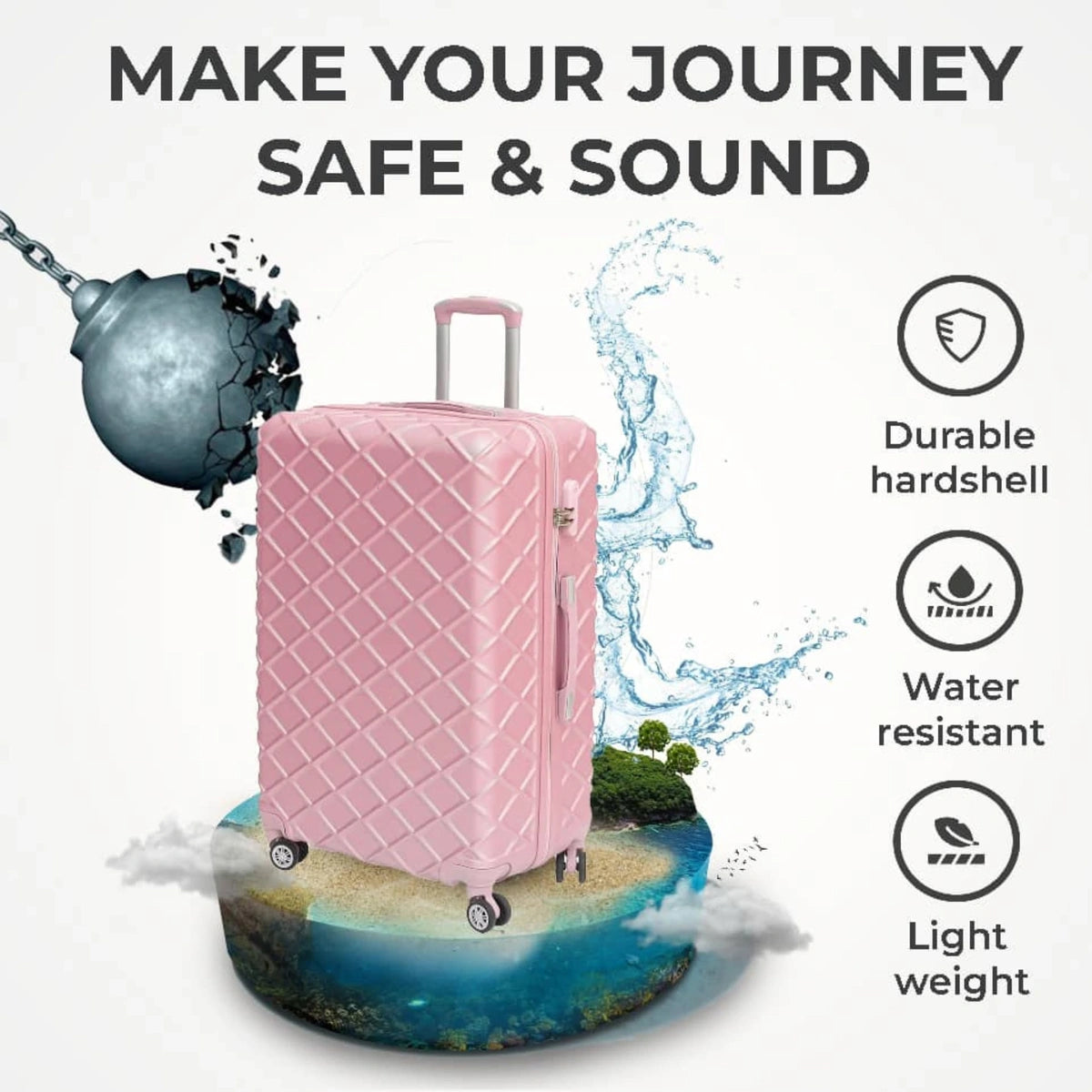 Hard-Shell Luggage Set of 3