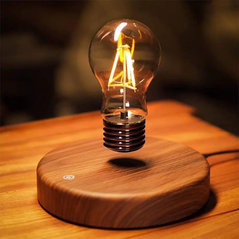 Magnetic floating levitating desk lamp